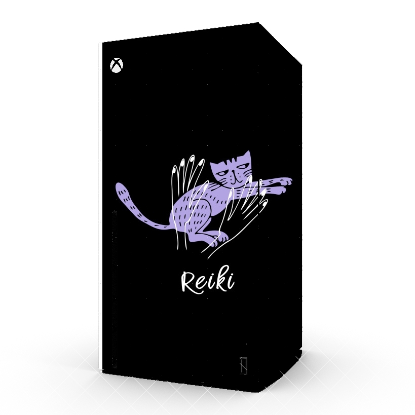 Autocollant Reiki Animal chat violet