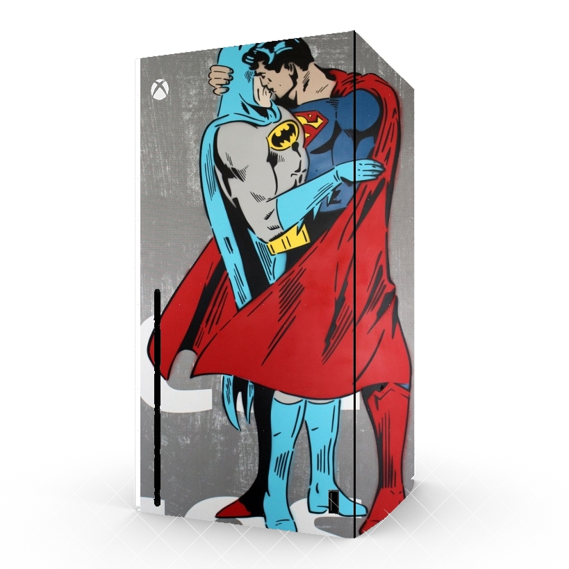 Autocollant Superman And Batman Kissing For Equality