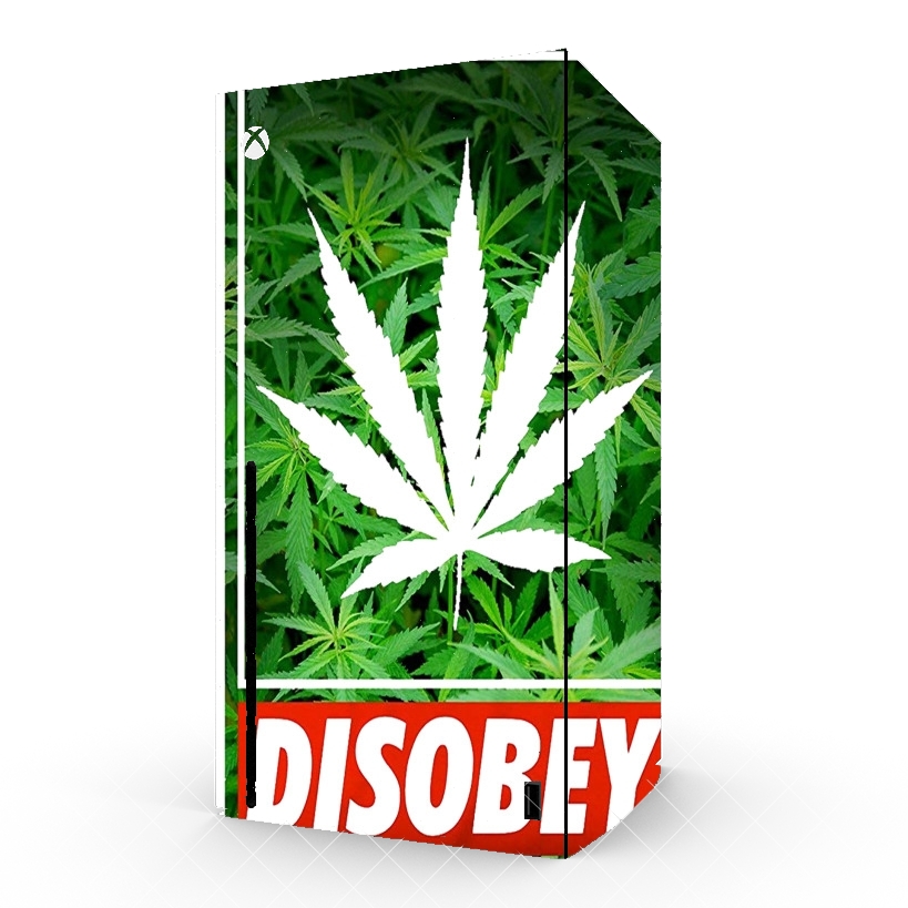 Autocollant Weed Cannabis Disobey