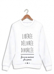 T-shirt homme manche courte col rond Blanc Libérée Délivrée Divorcée