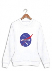 sweat-blanc Nasa Parodie Smurfs in Space