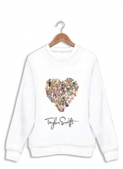 sweat-blanc Taylor Swift Love Fan Collage signature