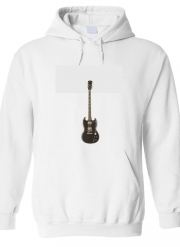 Sweat-shirt à capuche blanc - Unisex AcDc Guitare Gibson Angus