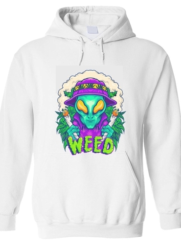Sweat-shirt Alien smoking cannabis cbd