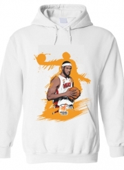 Sweat-shirt à capuche blanc - Unisex Basketball Stars: Lebron James