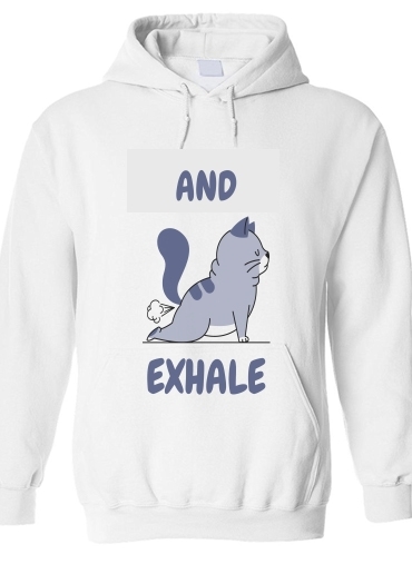 Sweat-shirt Cat Yoga Exhale