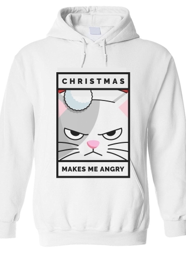 Sweat-shirt Christmas makes me Angry cat