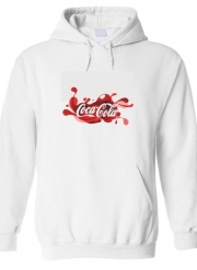 Sweat-shirt à capuche blanc - Unisex Coca Cola Rouge Classic
