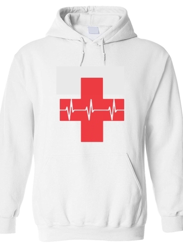 Sweat-shirt Croix de secourisme EKG Heartbeat