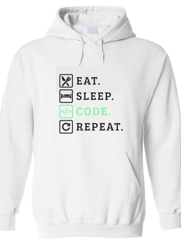 Sweat-shirt Eat Sleep Code Repeat