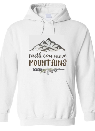 Sweat-shirt Catholique - Faith can move montains Matt 17v20 Bible