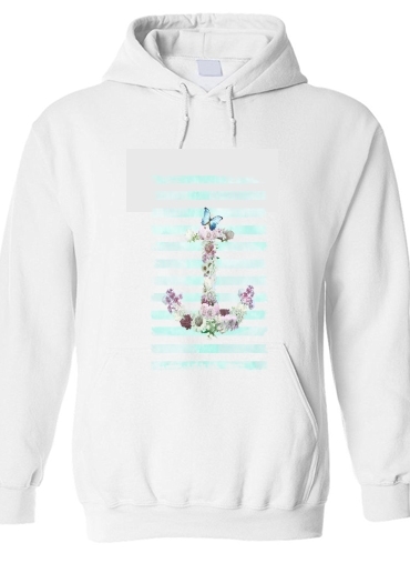 Sweat-shirt Floral Anchor in mint