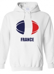 Sweat-shirt à capuche blanc - Unisex france Rugby