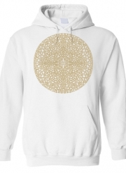 Sweat-shirt à capuche blanc - Unisex Geometric Bohemian Mandala