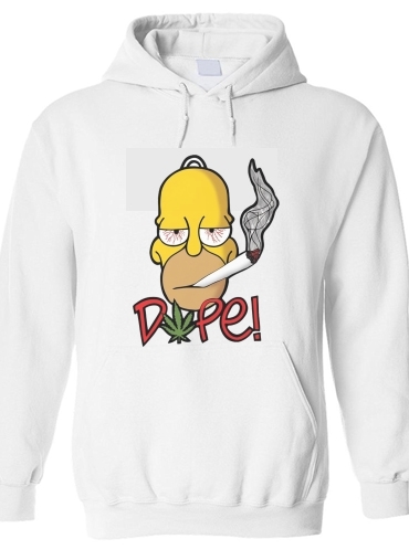 Sweat-shirt Homer Dope Weed Smoking Cannabis