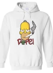 pull-capuche-homme-gris Homer Dope Weed Smoking Cannabis