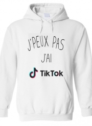 Sweat-shirt à capuche blanc - Unisex Je peux pas jai Tiktok