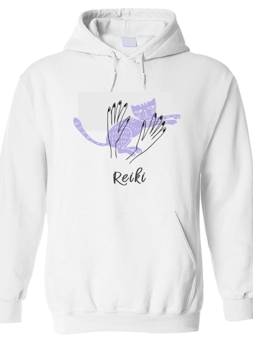 Sweat-shirt Reiki Animal chat violet