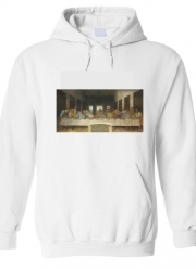 Sweat-shirt à capuche blanc - Unisex The Last Supper Da Vinci