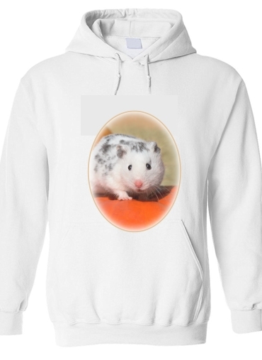Sweat-shirt Hamster dalmatien blanc tacheté de noir