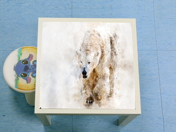 Table Abstract watercolor polar bear