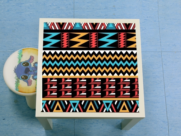 Table aztec pattern red Tribal