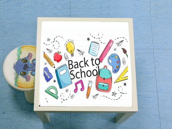 Table Back to school background drawing