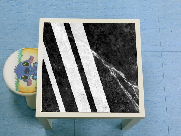 Table Black Striped Marble