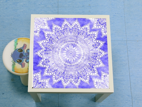 Table Bohemian Flower Mandala in purple