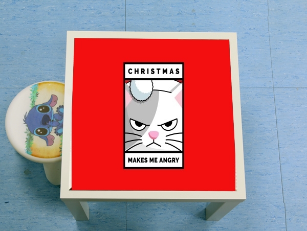 Table Christmas makes me Angry cat