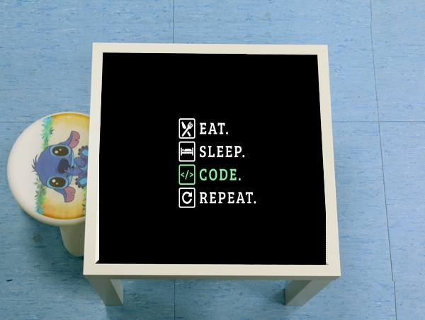 Table Eat Sleep Code Repeat