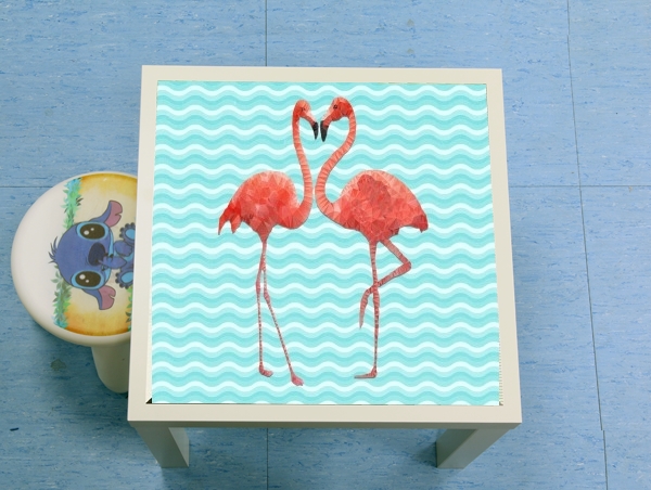 Table flamingo love