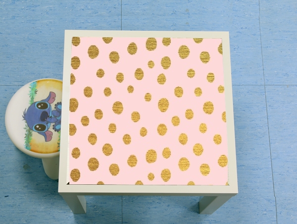 Table Golden Dots And Pink