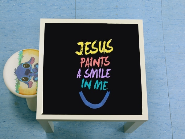 Table Jesus paints a smile in me Bible