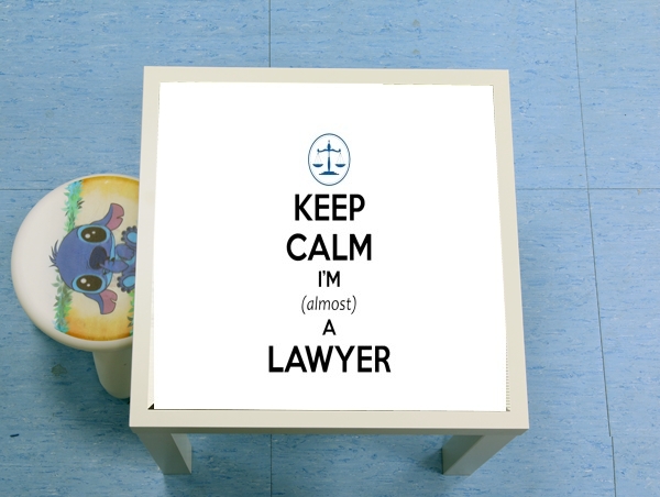 Table Keep calm i am almost a lawyer cadeau étudiant en droit