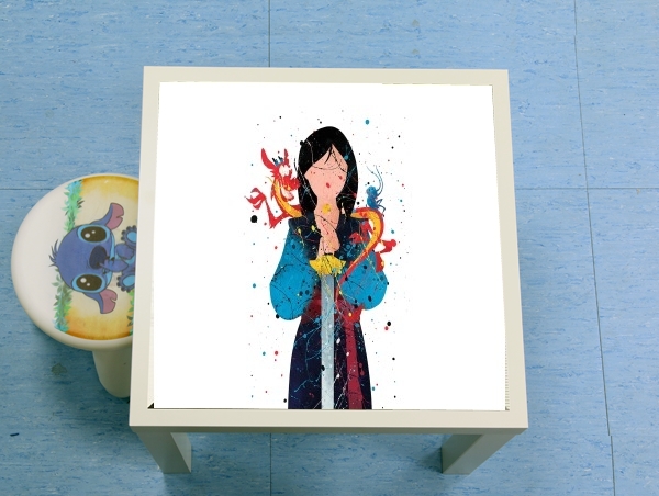Table Mulan Princess Watercolor Decor