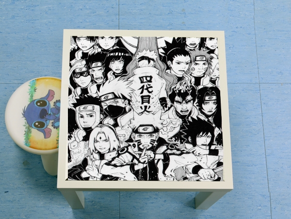 Table Naruto Black And White Art