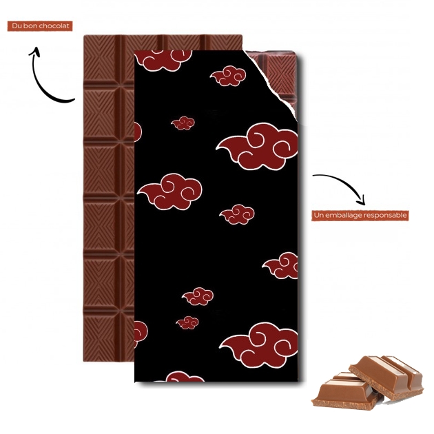 Tablette de chocolat - Cadeau de Pâques Akatsuki  Nuage Rouge pattern