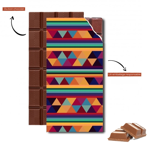 Tablette de chocolat - Cadeau de Pâques Aztec Pattern Pastel