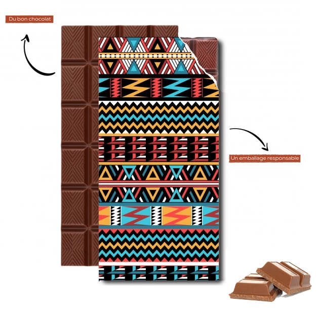 Tablette de chocolat - Cadeau de Pâques aztec pattern red Tribal