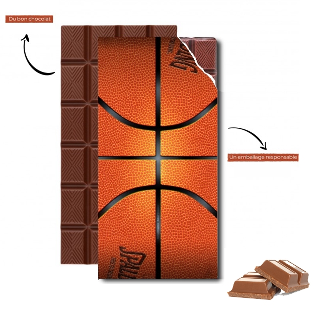 Tablette de chocolat - Cadeau de Pâques BasketBall 