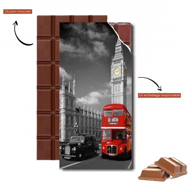 Tablette de chocolat - Cadeau de Pâques Bus Rouge de Londres
