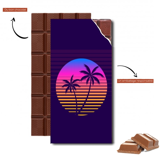 Tablette Classic retro 80s style tropical sunset