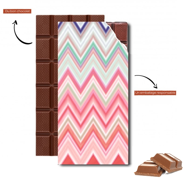 Tablette colorful chevron in pink