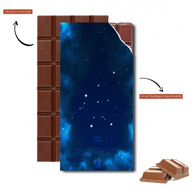 Tablette de chocolat - Cadeau de Pâques Constellations of the Zodiac: Aquarius