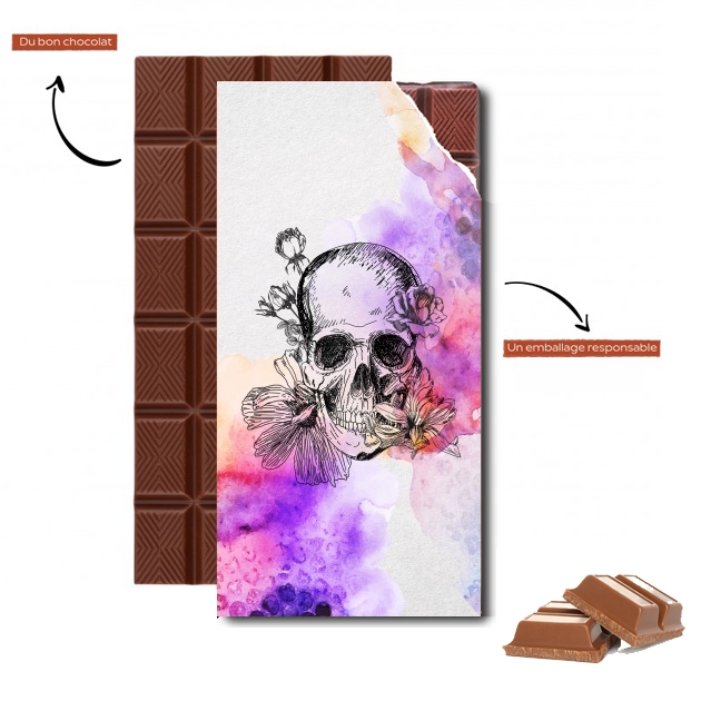 Tablette de chocolat - Cadeau de Pâques Color skull