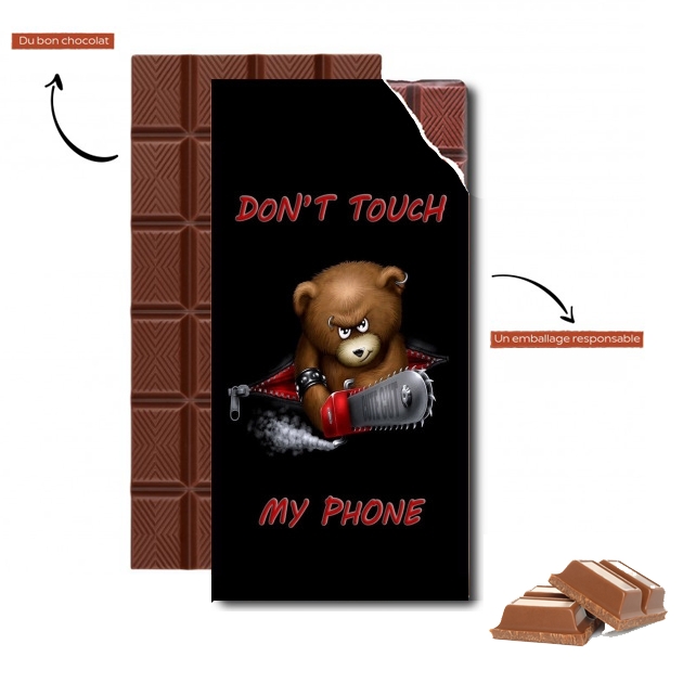 Tablette de chocolat - Cadeau de Pâques Don't touch my phone