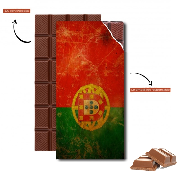 Tablette de chocolat - Cadeau de Pâques Drapeau Vintage Portugal