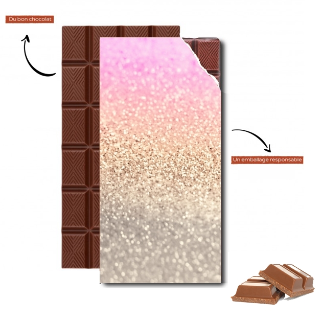 Tablette de chocolat - Cadeau de Pâques Gatsby Glitter Pink