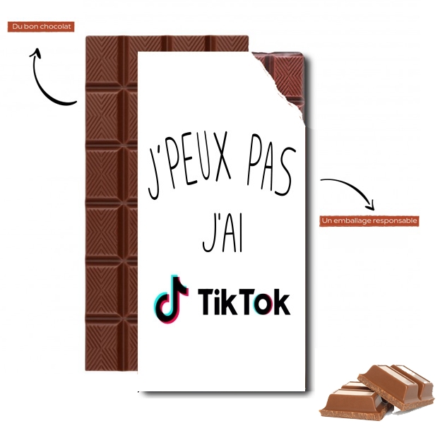 Tablette de chocolat - Cadeau de Pâques Je peux pas jai Tiktok